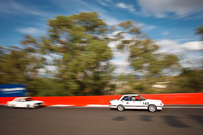 146;1985-Nissan-Bluebird-TRX;3-April-2010;Australia;Bathurst;FOSC;Festival-of-Sporting-Cars;Greg-Faggotter;Mt-Panorama;NSW;New-South-Wales;Regularity;auto;motion-blur;motorsport;racing;trees;wide-angle