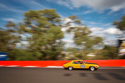 703;1972-Ford-Falcon-XA-GT;3-April-2010;Australia;Bathurst;Don-Dixon;FOSC;Festival-of-Sporting-Cars;Mt-Panorama;NSW;New-South-Wales;Regularity;auto;motion-blur;motorsport;racing;trees;wide-angle