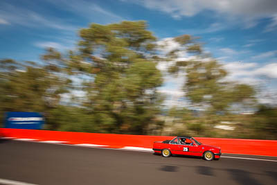 25;1990-BMW-323i;3-April-2010;Australia;Bathurst;FOSC;Festival-of-Sporting-Cars;Glenn-Todd;Mt-Panorama;NSW;New-South-Wales;Regularity;auto;motion-blur;motorsport;racing;trees;wide-angle