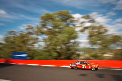 95;1975-Ford-Escort-Mk-II;3-April-2010;Australia;Bathurst;FOSC;Festival-of-Sporting-Cars;Matthew-Nicholls;Mt-Panorama;NSW;New-South-Wales;Regularity;auto;motion-blur;motorsport;racing;trees;wide-angle