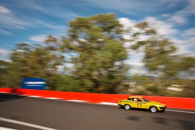 77;1978-Triumph-TR7;3-April-2010;30910H;Australia;Bathurst;FOSC;Festival-of-Sporting-Cars;Mt-Panorama;NSW;New-South-Wales;Regularity;Rod-Chivas;auto;motion-blur;motorsport;racing;trees;wide-angle