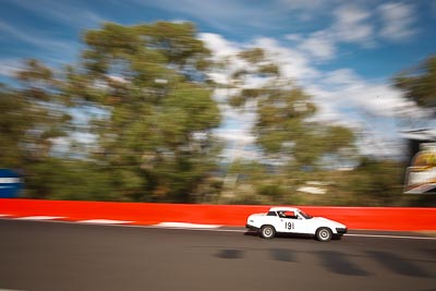 191;1977-Triumph-TR7-Coupe;3-April-2010;Australia;Bathurst;Bob-Saunders;FOSC;Festival-of-Sporting-Cars;Mt-Panorama;NSW;New-South-Wales;Regularity;WEJ383;auto;motion-blur;motorsport;racing;trees;wide-angle