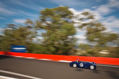 81;1959-Austin-Healey-Sprite;3-April-2010;Australia;Bathurst;FOSC;Festival-of-Sporting-Cars;Mt-Panorama;NSW;New-South-Wales;Regularity;Rod-Vogt;auto;motion-blur;motorsport;racing;trees;wide-angle