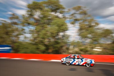 55;1976-Ford-Escort-RS2000;3-April-2010;Australia;Bathurst;Brad-Stratton;FOSC;Festival-of-Sporting-Cars;Mt-Panorama;NSW;New-South-Wales;auto;motion-blur;motorsport;racing;trees;wide-angle
