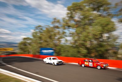 54;1981-Isuzu-Gemini-PF50;3-April-2010;Australia;Bathurst;FOSC;Festival-of-Sporting-Cars;Michael-Logiudice;Mt-Panorama;NSW;New-South-Wales;auto;motion-blur;motorsport;racing;trees;wide-angle