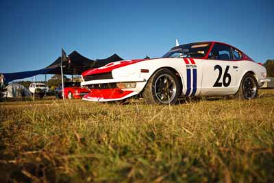 26;4-April-2010;Australia;Bathurst;Datsun-240Z;FOSC;Festival-of-Sporting-Cars;Greg-Alderding;Mt-Panorama;NSW;New-South-Wales;Topshot;atmosphere;auto;motorsport;racing;wide-angle