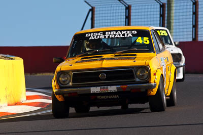 45;1971-Datsun-1200-Coupe;4-April-2010;Australia;Bathurst;FOSC;Festival-of-Sporting-Cars;Improved-Production;Jeff-Hanson;Mt-Panorama;NSW;New-South-Wales;auto;motorsport;racing;super-telephoto
