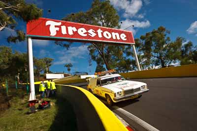 4-April-2010;Australia;Bathurst;FOSC;Festival-of-Sporting-Cars;Ford-Falcon;Mt-Panorama;NSW;New-South-Wales;auto;firechase;motorsport;officials;racing;wide-angle