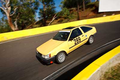 289;1983-Toyota-Sprinter;4-April-2010;Australia;Bathurst;CRA19X;Craig-Haack;FOSC;Festival-of-Sporting-Cars;Mt-Panorama;NSW;New-South-Wales;Regularity;auto;motorsport;racing;wide-angle