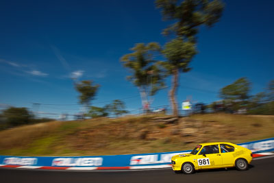 981;1981-Alfa-Romeo-Alfasud;4-April-2010;Alexandra-Murray;Australia;Bathurst;FOSC;Festival-of-Sporting-Cars;Mt-Panorama;NSW;New-South-Wales;Regularity;auto;clouds;motion-blur;motorsport;racing;sky;wide-angle