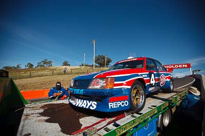 4;1982-Holden-Commodore-VH;4-April-2010;Australia;Bathurst;Edward-Singleton;FOSC;Festival-of-Sporting-Cars;Mt-Panorama;NSW;New-South-Wales;auto;motorsport;racing;recovery-vehicle;sky;tow-truck;wide-angle