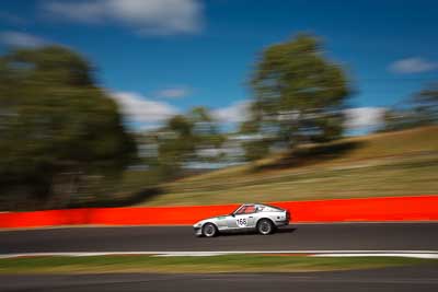 168;1977-Datsun-260Z;1DAT260;4-April-2010;Australia;Bathurst;FOSC;Festival-of-Sporting-Cars;John-Whitfield;Mt-Panorama;NSW;New-South-Wales;Regularity;auto;motion-blur;motorsport;movement;racing;sky;speed;trees;wide-angle