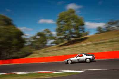 84;1984-Porsche-928S;4-April-2010;908FNN;Australia;Bathurst;FOSC;Festival-of-Sporting-Cars;Mt-Panorama;NSW;New-South-Wales;Regularity;Sean-Conway;auto;motion-blur;motorsport;movement;racing;sky;speed;trees;wide-angle