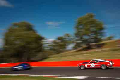 15;1969-Ford-Mustang;4-April-2010;Australia;Bathurst;Darryl-Hansen;FOSC;Festival-of-Sporting-Cars;Historic-Touring-Cars;Mt-Panorama;NSW;New-South-Wales;auto;classic;motion-blur;motorsport;movement;racing;sky;speed;trees;vintage;wide-angle