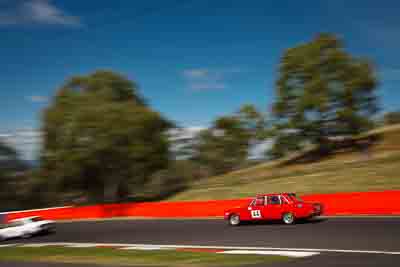 44;1972-Volvo-164-E;4-April-2010;Australia;Bathurst;FOSC;Festival-of-Sporting-Cars;Historic-Touring-Cars;Mt-Panorama;NSW;New-South-Wales;Vince-Harmer;auto;classic;motion-blur;motorsport;movement;racing;sky;speed;trees;vintage;wide-angle