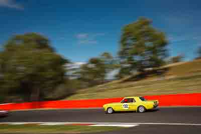 132;1964-Ford-Mustang;4-April-2010;Australia;Bathurst;Bob-Munday;FOSC;Festival-of-Sporting-Cars;Historic-Touring-Cars;Mt-Panorama;NSW;New-South-Wales;auto;classic;motion-blur;motorsport;movement;racing;sky;speed;trees;vintage;wide-angle