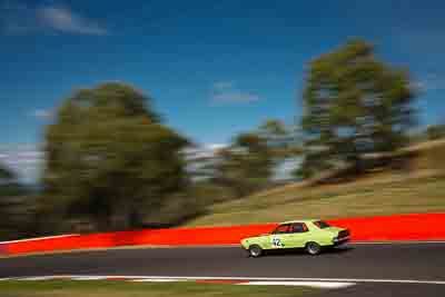 42;1973-Holden-Torana-XU‒1;4-April-2010;Australia;Bathurst;FOSC;Festival-of-Sporting-Cars;Historic-Touring-Cars;Mt-Panorama;NSW;New-South-Wales;Teresa-Campbell;auto;classic;motion-blur;motorsport;movement;racing;sky;speed;trees;vintage;wide-angle