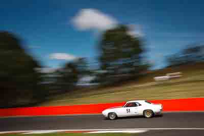 51;1969-Chevrolet-Camaro;4-April-2010;Australia;Bathurst;Colin-Warrington;FOSC;Festival-of-Sporting-Cars;Historic-Touring-Cars;Mt-Panorama;NSW;New-South-Wales;auto;classic;motion-blur;motorsport;movement;racing;sky;speed;trees;vintage;wide-angle