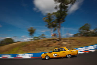 64;1969-Chrysler-Valiant-Pacer;4-April-2010;Australia;Bathurst;FOSC;Festival-of-Sporting-Cars;Historic-Touring-Cars;Joe-Tassone;Mt-Panorama;NSW;New-South-Wales;auto;classic;clouds;motion-blur;motorsport;racing;sky;vintage;wide-angle