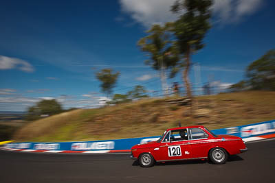 120;4-April-2010;Australia;BMW-2002;Bathurst;Bruce-Forsyth;FOSC;Festival-of-Sporting-Cars;Historic-Touring-Cars;Mt-Panorama;NSW;New-South-Wales;auto;classic;clouds;motion-blur;motorsport;racing;sky;vintage;wide-angle
