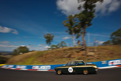 217;1963-Ford-Cortina-GT;4-April-2010;Australia;Bathurst;FOSC;Festival-of-Sporting-Cars;Historic-Touring-Cars;Martin-Bullock;Mt-Panorama;NSW;New-South-Wales;auto;classic;clouds;motion-blur;motorsport;racing;sky;vintage;wide-angle