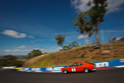 5;1970-Ford-Capri-V6;4-April-2010;Alan-Lewis;Australia;Bathurst;FOSC;Festival-of-Sporting-Cars;Historic-Touring-Cars;Mt-Panorama;NSW;New-South-Wales;auto;classic;clouds;motion-blur;motorsport;racing;sky;vintage;wide-angle