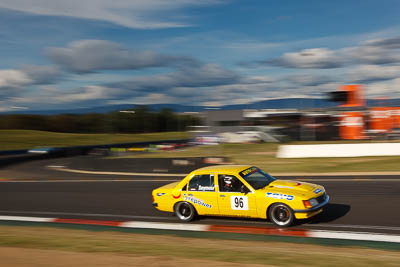 96;1983-Holden-Commodore-VH;4-April-2010;Australia;Bathurst;FOSC;Festival-of-Sporting-Cars;Mt-Panorama;NSW;New-South-Wales;Ray-Seymour;Regularity;auto;clouds;motion-blur;motorsport;racing;sky;wide-angle