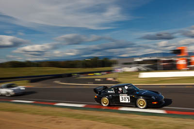 38;1995-Porsche-993-RSCS;4-April-2010;Australia;Bathurst;FOSC;Festival-of-Sporting-Cars;James-Moodie;Mt-Panorama;NSW;New-South-Wales;PZE211;Regularity;auto;clouds;motion-blur;motorsport;racing;sky;wide-angle