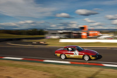 57;1980-Triumph-TR7;4-April-2010;Australia;Bathurst;David-Bruton;FOSC;Festival-of-Sporting-Cars;Mt-Panorama;NSW;New-South-Wales;Regularity;auto;clouds;motion-blur;motorsport;racing;sky;wide-angle