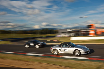 711;2005-Porsche-Boxster;4-April-2010;Australia;Bathurst;Chris-Wright;FOSC;Festival-of-Sporting-Cars;Mt-Panorama;NSW;New-South-Wales;Regularity;auto;clouds;motion-blur;motorsport;racing;sky;wide-angle