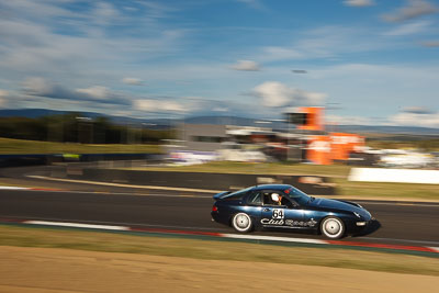 64;1994-Porsche-968-CS;4-April-2010;Australia;BLU968;Barry-Swan;Bathurst;FOSC;Festival-of-Sporting-Cars;Mt-Panorama;NSW;New-South-Wales;Regularity;auto;clouds;motion-blur;motorsport;racing;sky;wide-angle