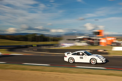 196;2007-Porsche-997-GT3;4-April-2010;Australia;Bathurst;David-Palfreeman;FOSC;Festival-of-Sporting-Cars;Mt-Panorama;NSW;New-South-Wales;Regularity;auto;clouds;motion-blur;motorsport;racing;sky;wide-angle