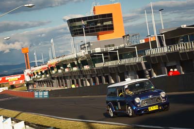 11;1971-Morris-Mini;5-April-2010;Australia;BE57PA;Bathurst;FOSC;Festival-of-Sporting-Cars;Mt-Panorama;NSW;New-South-Wales;Paul-Norris;Regularity;auto;motorsport;racing;telephoto