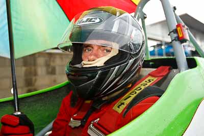 37;29-May-2010;Australia;Mike-Russell;Morgan-Park-Raceway;QLD;Queensland;Warwick;auto;cockpit;in‒car;motorsport;paddock;portrait;racing;wide-angle