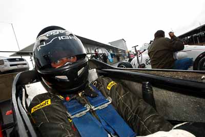 33;29-May-2010;Australia;Gerbert-FV-1600‒5;Mike-Smith;Morgan-Park-Raceway;QLD;Queensland;Warwick;auto;cockpit;in‒car;motorsport;paddock;portrait;racing;wide-angle