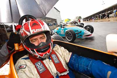 11;29-May-2010;Australia;Bee-Cee-Jabiru;Brady-Nicholls;Morgan-Park-Raceway;QLD;Queensland;Warwick;auto;cockpit;in‒car;motorsport;paddock;portrait;racing;wide-angle