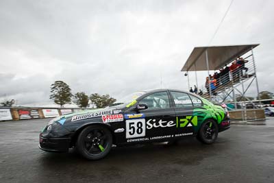 58;29-May-2010;Australia;Ford-Falcon-AU;Gerard-Miscamble;Morgan-Park-Raceway;QLD;Queensland;Saloon-Cars;Warwick;auto;clouds;motorsport;racing;sky;wide-angle