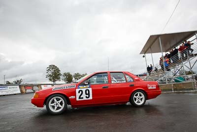 29;29-May-2010;Australia;Ford-Falcon-EA;Jonathan-Fishburn;Morgan-Park-Raceway;QLD;Queensland;Saloon-Cars;Warwick;auto;clouds;motorsport;racing;sky;wide-angle