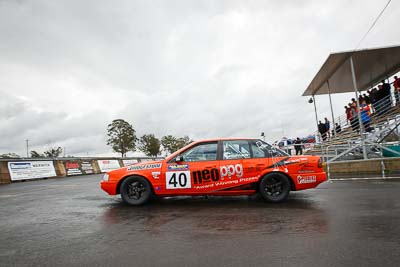 40;29-May-2010;Anthony-Conias;Australia;Ford-Falcon-EA;Morgan-Park-Raceway;QLD;Queensland;Saloon-Cars;Warwick;auto;clouds;motorsport;racing;sky;wide-angle