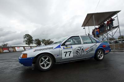 77;29-May-2010;Australia;Ford-Falcon-EA;Harry-Charalambous;Morgan-Park-Raceway;QLD;Queensland;Saloon-Cars;Warwick;auto;clouds;motorsport;racing;sky;wide-angle