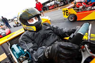 12;29-May-2010;Australia;Morgan-Park-Raceway;Phil-Silcock;QLD;Queensland;Stockman-MR2;Superkarts;Warwick;auto;cockpit;motorsport;paddock;portrait;racing;wide-angle