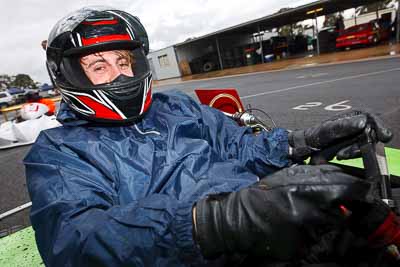 461;29-May-2010;Australia;Douglas-Amiss;Gladiator;Morgan-Park-Raceway;QLD;Queensland;Superkarts;Warwick;auto;cockpit;motorsport;paddock;portrait;racing;wide-angle