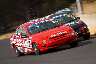 35;30-May-2010;Australia;Chris-Berry;Ford-Falcon-AU;Morgan-Park-Raceway;QLD;Queensland;Saloon-Cars;Warwick;auto;motion-blur;motorsport;racing;super-telephoto