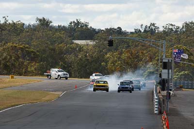 13;6;30-May-2010;Australia;Bob-Sudall;Group-N;Historic-Touring-Cars;Holden-Monaro-HG;Kevin-Heffernan;Mazda-RX‒2;Morgan-Park-Raceway;QLD;Queensland;Warwick;auto;classic;historic;motorsport;racing;super-telephoto;vintage