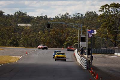 13;6;30-May-2010;Australia;Bob-Sudall;Group-N;Historic-Touring-Cars;Holden-Monaro-HG;Kevin-Heffernan;Mazda-RX‒2;Morgan-Park-Raceway;QLD;Queensland;Warwick;auto;classic;historic;motorsport;racing;super-telephoto;vintage