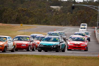 21;29;30-May-2010;Australia;Ford-Falcon-AU;Ford-Falcon-EA;John-Van-Gilst;Jonathan-Fishburn;Morgan-Park-Raceway;QLD;Queensland;Saloon-Cars;Warwick;auto;motorsport;racing;super-telephoto