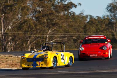30;24-July-2010;Australia;MG-Midget;Morgan-Park-Raceway;QLD;Queensland;Roger-Marshal;Warwick;auto;motorsport;racing;super-telephoto