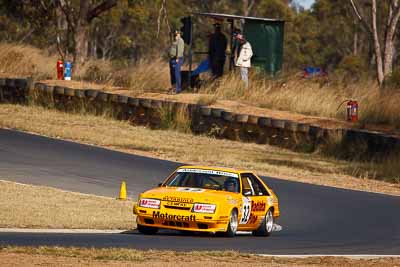 32;1985-Ford-Mustang;24-July-2010;Australia;Brett-Maddren;Group-A;Historic-Touring-Cars;Morgan-Park-Raceway;QLD;Queensland;Warwick;auto;classic;motorsport;racing;super-telephoto;vintage