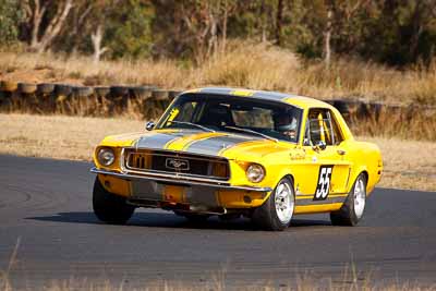 55;1968-Ford-Mustang;24-July-2010;Australia;Group-N;Historic-Touring-Cars;Morgan-Park-Raceway;QLD;Queensland;Russell-Wright;Warwick;auto;classic;motorsport;racing;super-telephoto;vintage