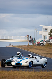 33;56;1956-Cooper-T39-Bobtail;1956-Gazelle-Special;24-July-2010;Australia;Historic-Sports-Racing-Cars;James-Elphick;Morgan-Park-Raceway;Paul-Savoy;QLD;Queensland;Warwick;auto;clouds;motorsport;racing;sky;super-telephoto